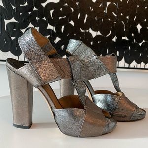 Chloe silver & gold high heels size 7.5